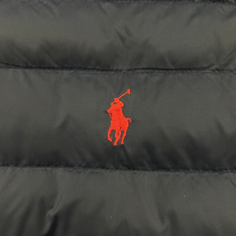 Polo Ralph Lauren Hooded Packable Full Zip Puffer Down Jacket Navy size Small S - Picture 4 of 8